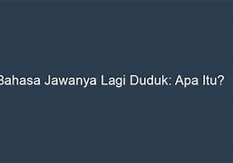 Bahasa Jawanya Satu